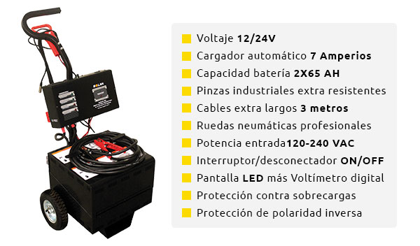 Arrancador profesional JNC4001 12/24V 2x65AH