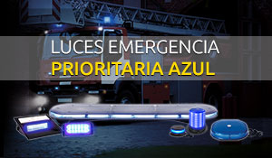 Éxito en la transición de luz emergencia prioritaria ámbar a azul