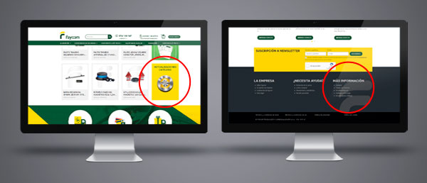 Ubicación del nuevo apartado web. Actualizaciones catálogo - Faycom