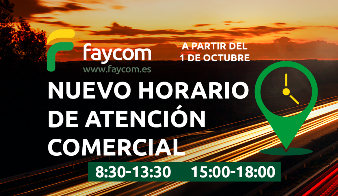 Nuevo horario de atención comercial