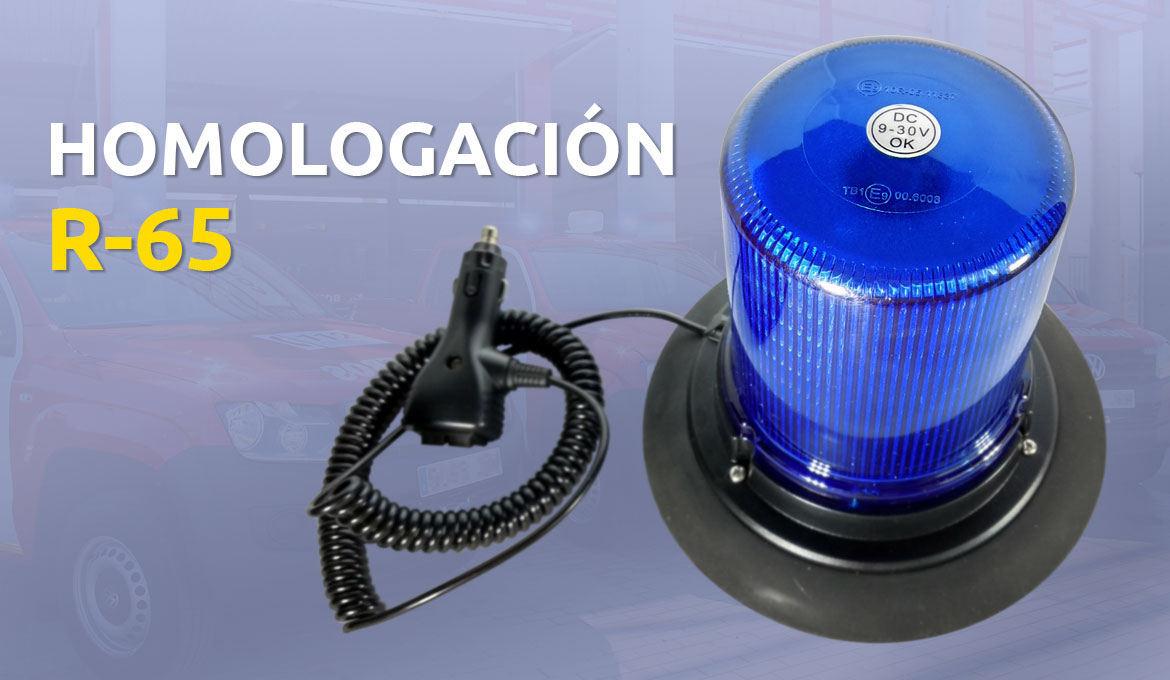 Iluminación de emergencia azul homologación R-65