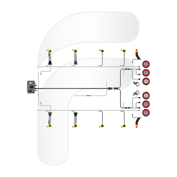 FLASHING KIT WITH ROUND DUMPER R48 LED LIGHTS