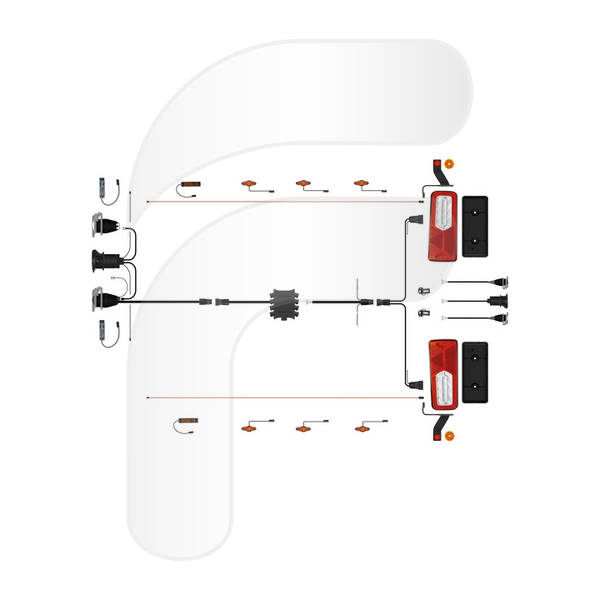 FLASHING KIT WITH R48 LED CONTAINER CARRIER TOWLED LIGHTS