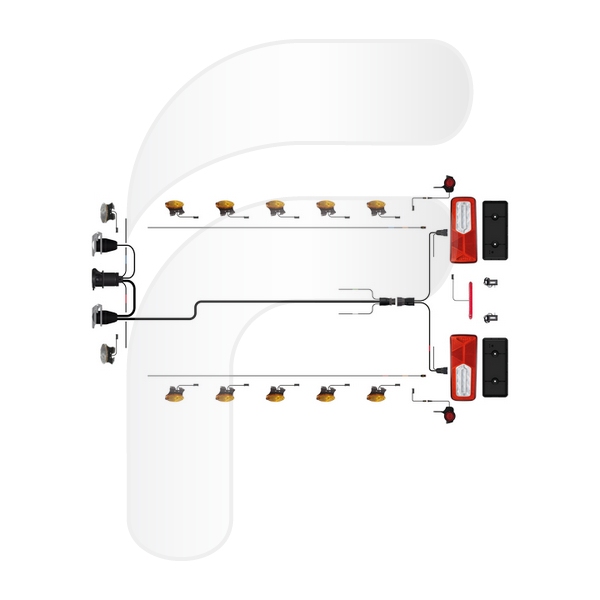 FLASHING KIT WITH UNIVERSAL STANDARD R48 LED LIGHTS