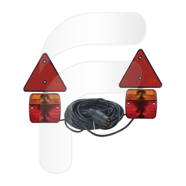 Nilight Kit de 2 luces LED cuadradas para remolque con halo Glow  sumergible, luz de parada y cola lateral, luz de licencia para remolque de  12 V