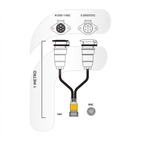 N/S CONNECTION SET WITH 1 M FLAT WIRE