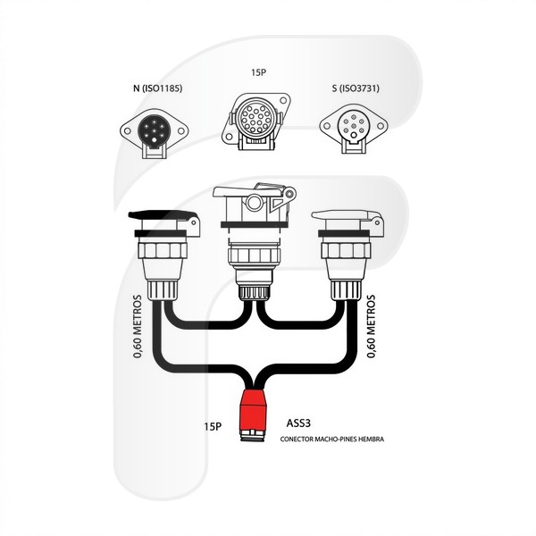 N/S CONNECTION SET WITH 1 M FLAT WIRE