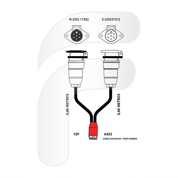 N/S CONNECTION SET WITH 1 M FLAT WIRE