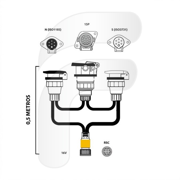 N/S CONNECTION SET WITH 1 M FLAT WIRE