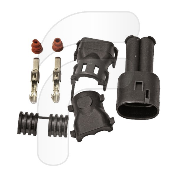 KIT CONECTOR 2 VÍAS AUXILIAR PLANO PIN MACHO