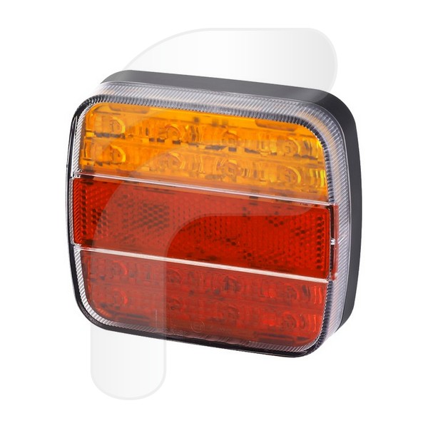 PILOTO TRASERO UNIVERSAL LED 5 FUNCIONES 12/24V CON LUZ MATRÍCULA