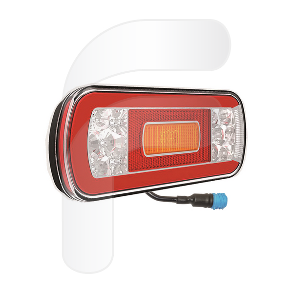 GLOWING LED TAIL LIGHT WITH FOG LAMP WITH CONNECTO