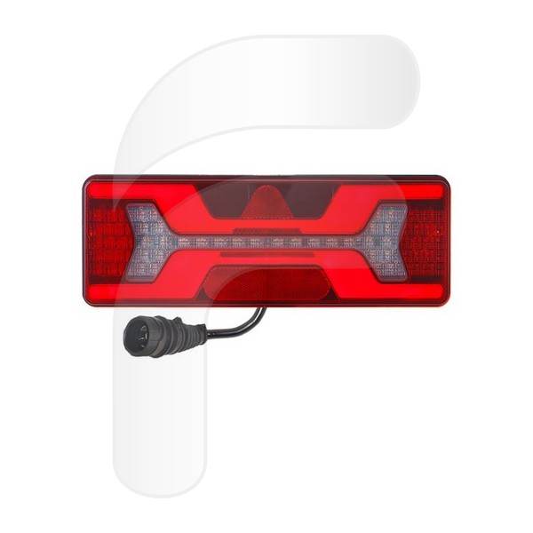 PILOTO TRASERO UNIVERSAL LED DERECHO CON TRIÁNGULO, LUZ MATRÍCULA CONECTOR ASS2