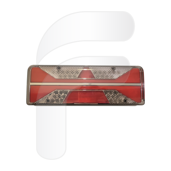 TAIL LIGHT WITH LEFT LED TRIANGLE MAT LIGHT 5 ASS2 CONNECTORS