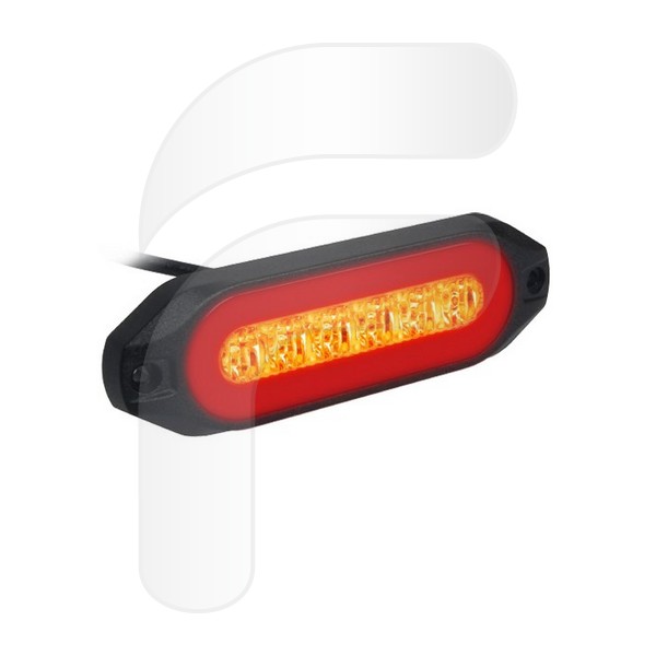 LUZ ESTROBOSCÓPICA ÁMBAR R65 + POSICIÓN TRASERA 12/24V