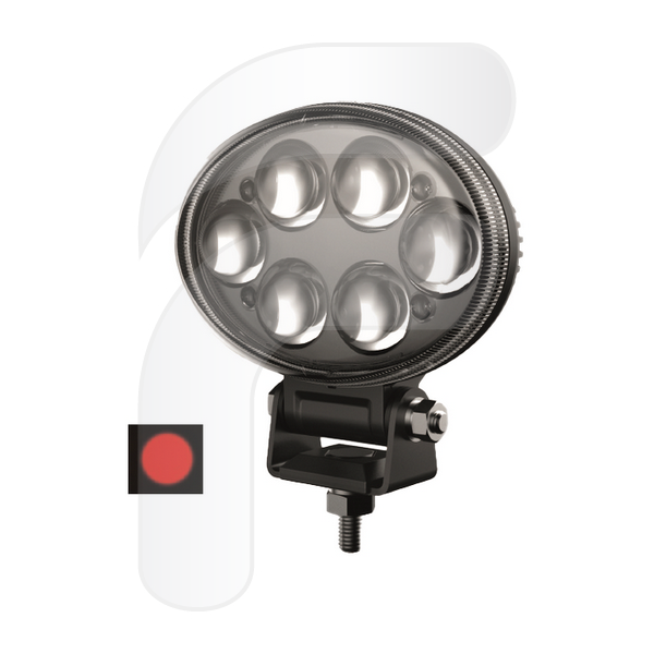 FARO SENTIDO CIRCULACIÓN PUNTO ROJO LED 10/80V 6LEDX3W