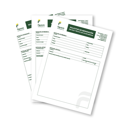 Descarga nuestros formularios para la tramitación de devoluciones, garantías y reparaciones